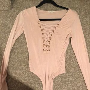 Light pink Criss across Body suit